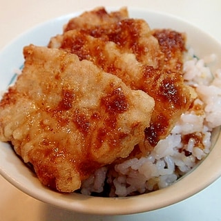 三十雑穀で　豚バラ天丼